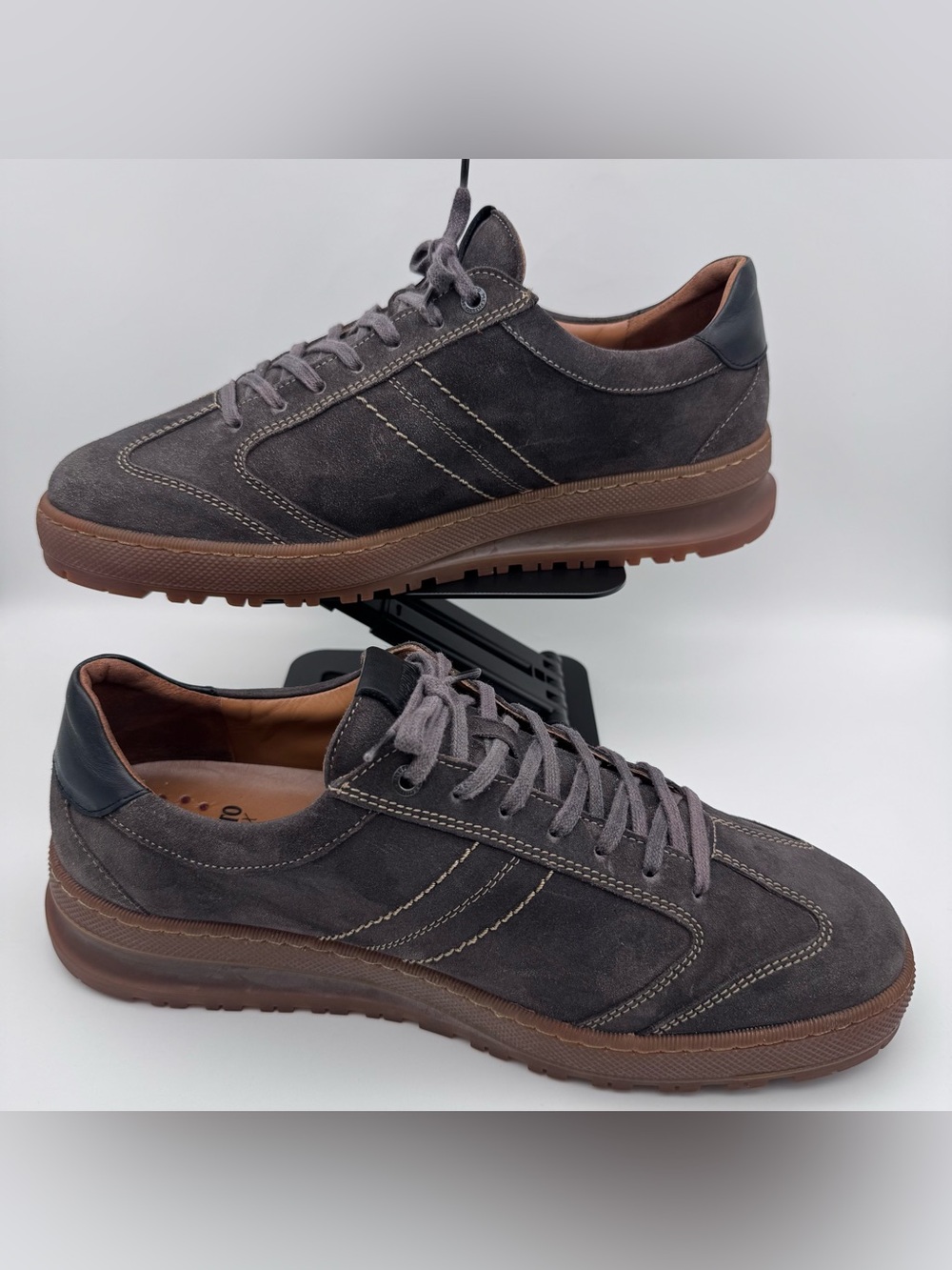 Mephisto Jumper Gray Suede Sneakers Men Size 10.5 Lace Up Comfort Shoes EUC - Picture 3 of 12